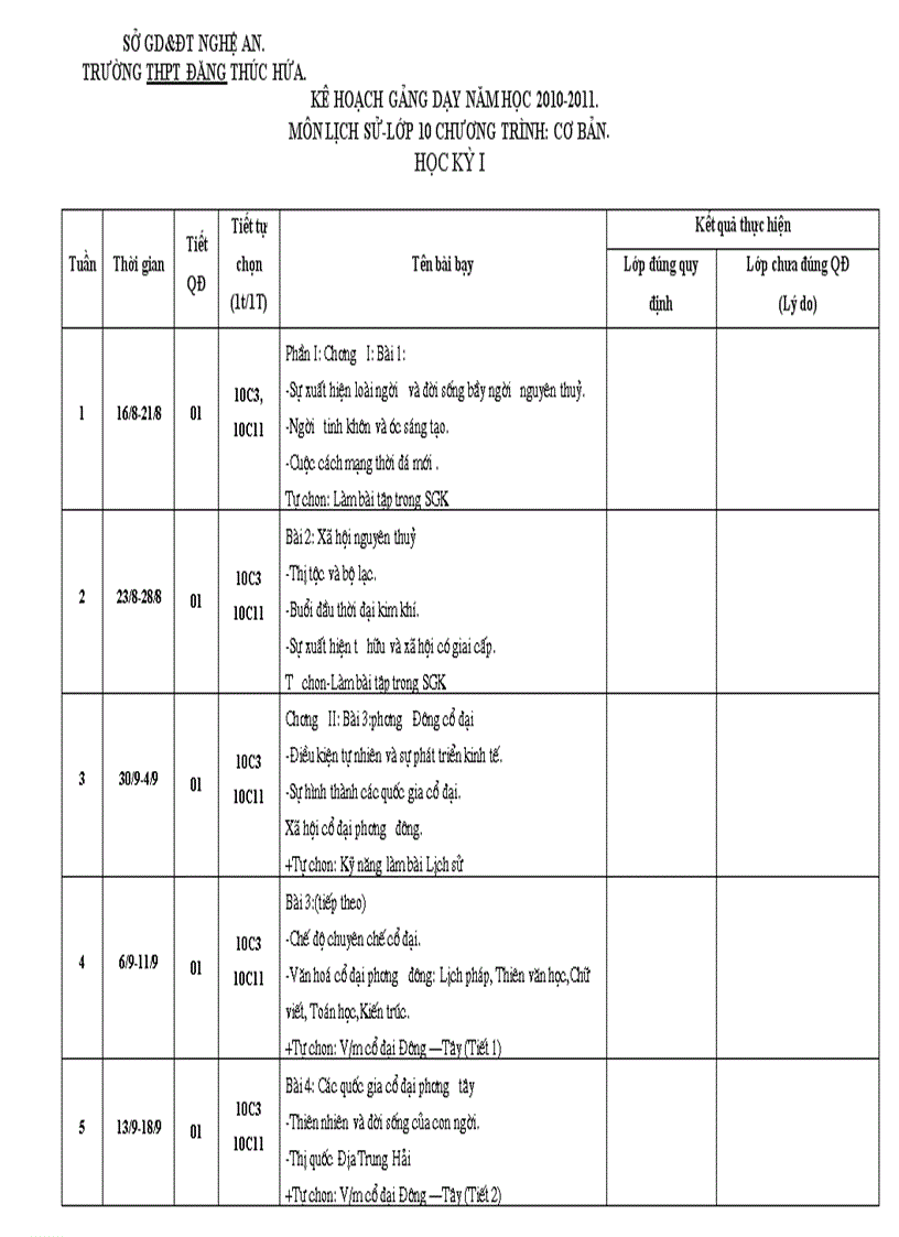 KH giảng dạy LS 10 11 12