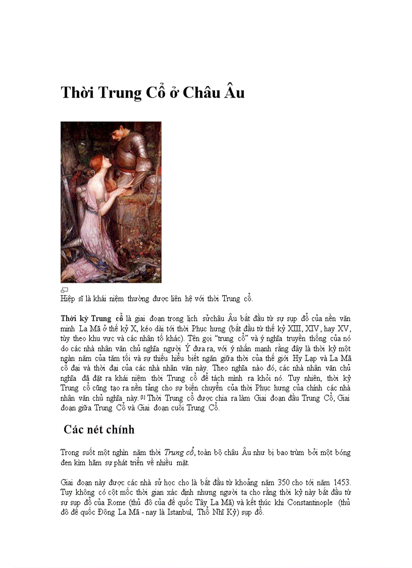 Thời Trung cổ ở Châu Âu