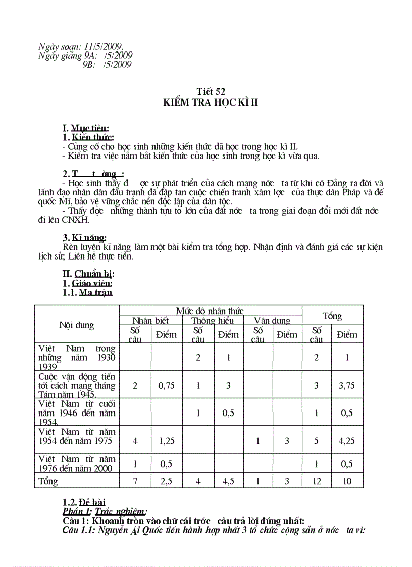 Tiết 52