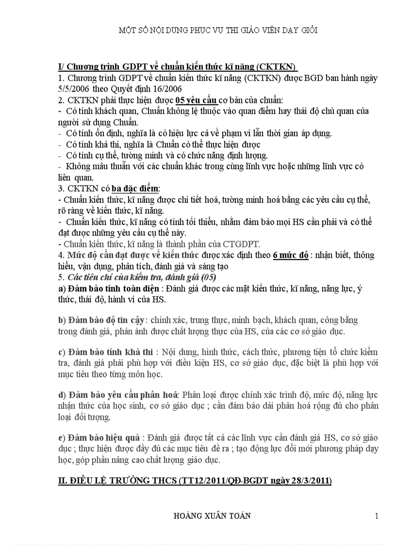 Lý thuyết thi GVDG 2