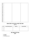 Mẫu sổ chủ nhiệm cấp THCS