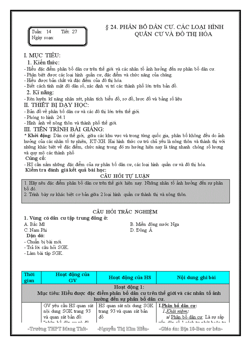 Giao an hoan chinh Dia 10