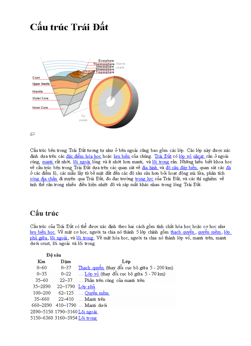 Cấu trúc Trái Đất
