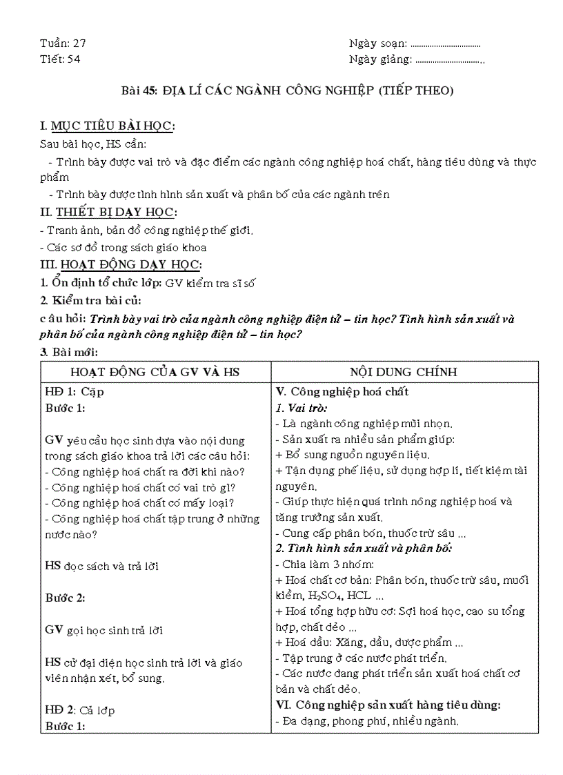 Giao an 10 nang cao t54