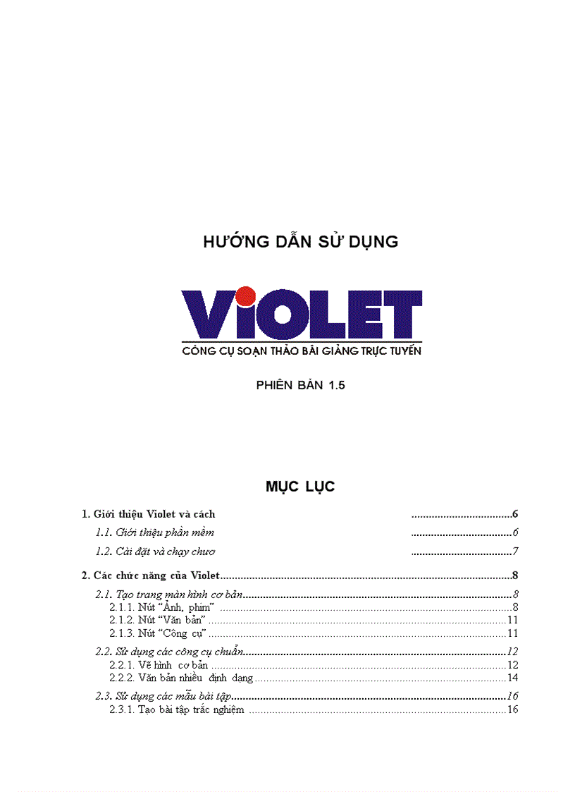 Hướng dẫn sử dụng violet