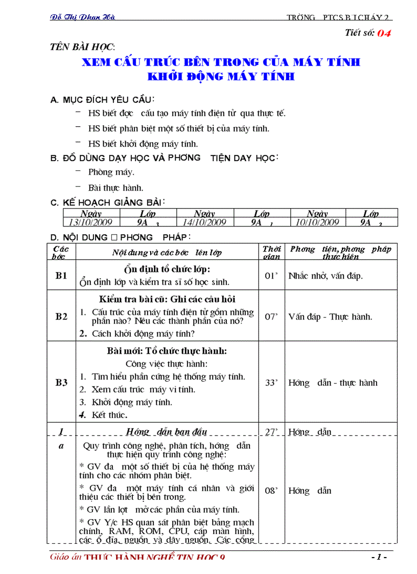 GA Thuc hanh NGHE TIN HOC 9