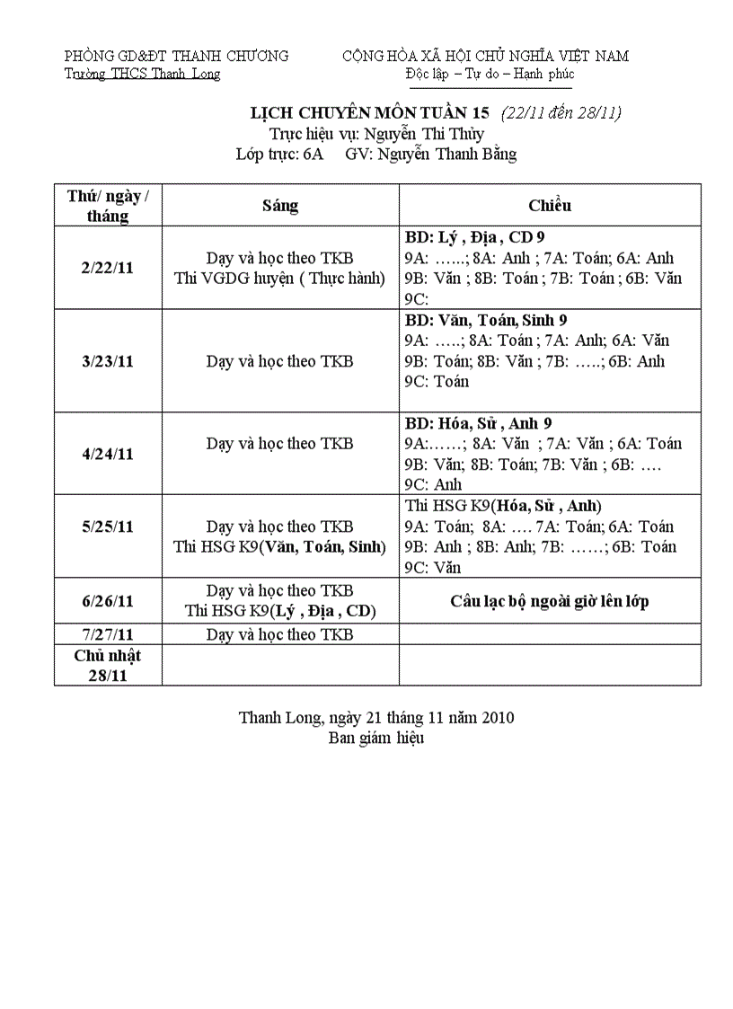 Lịch CM tuần 15 1