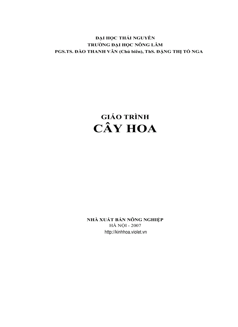 Giáo trình cây hoa