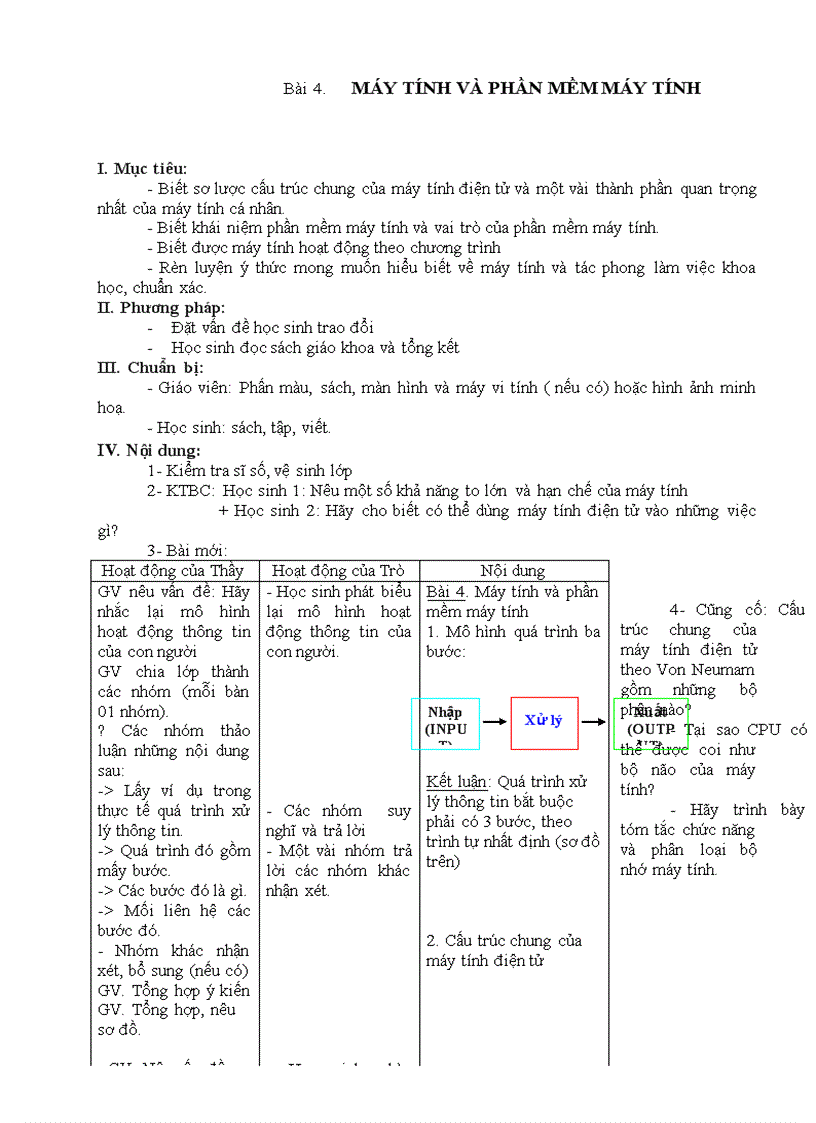 Bài 4 máy tính và phần mềm máy tính