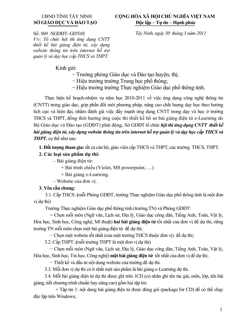 Thi giáo án điện tử 2011 Cấp tỉnh