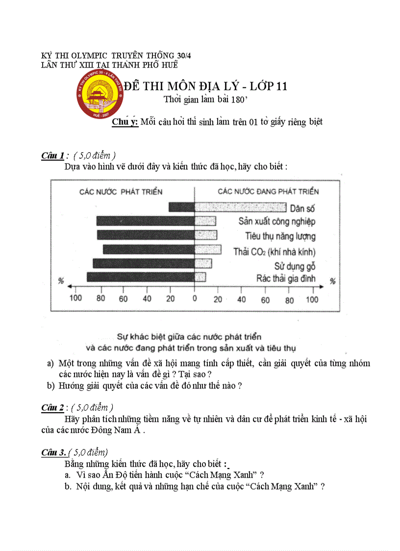 Đề thi Olympic