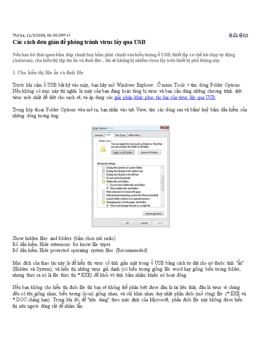 Ac cach don gian de phong tranh virus lay qua USBdoc