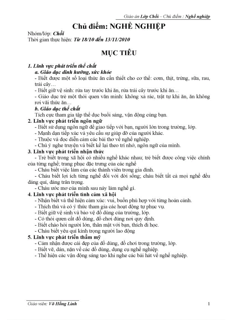 Bài soạn chủ điểm nghe nghiep