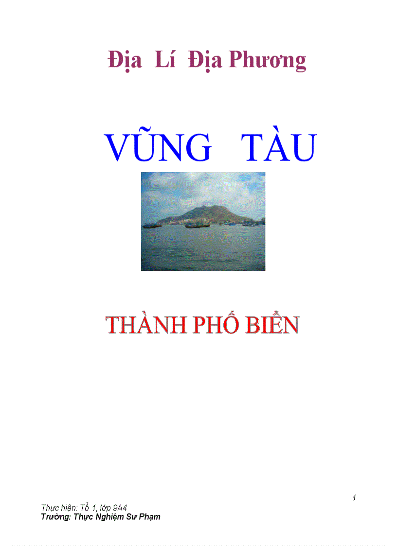 Địa lí Vũng Tàu