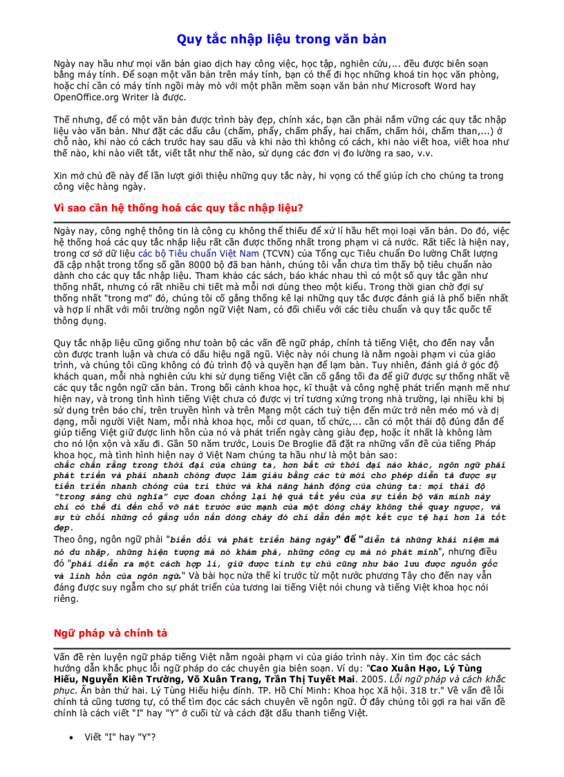 Qui tắc gõ văn bản khoa học hot