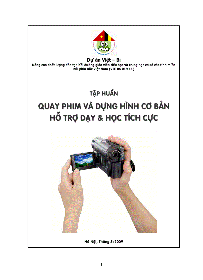 Tài liệu tập huấn Quay Camera và Dựng hình cơ bản phục vụ công tác Dạy và Học tích cực