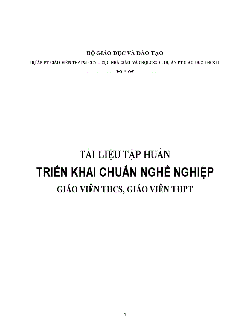 Triển khai Chuẩn nghề nghiệp giáo viên trung học