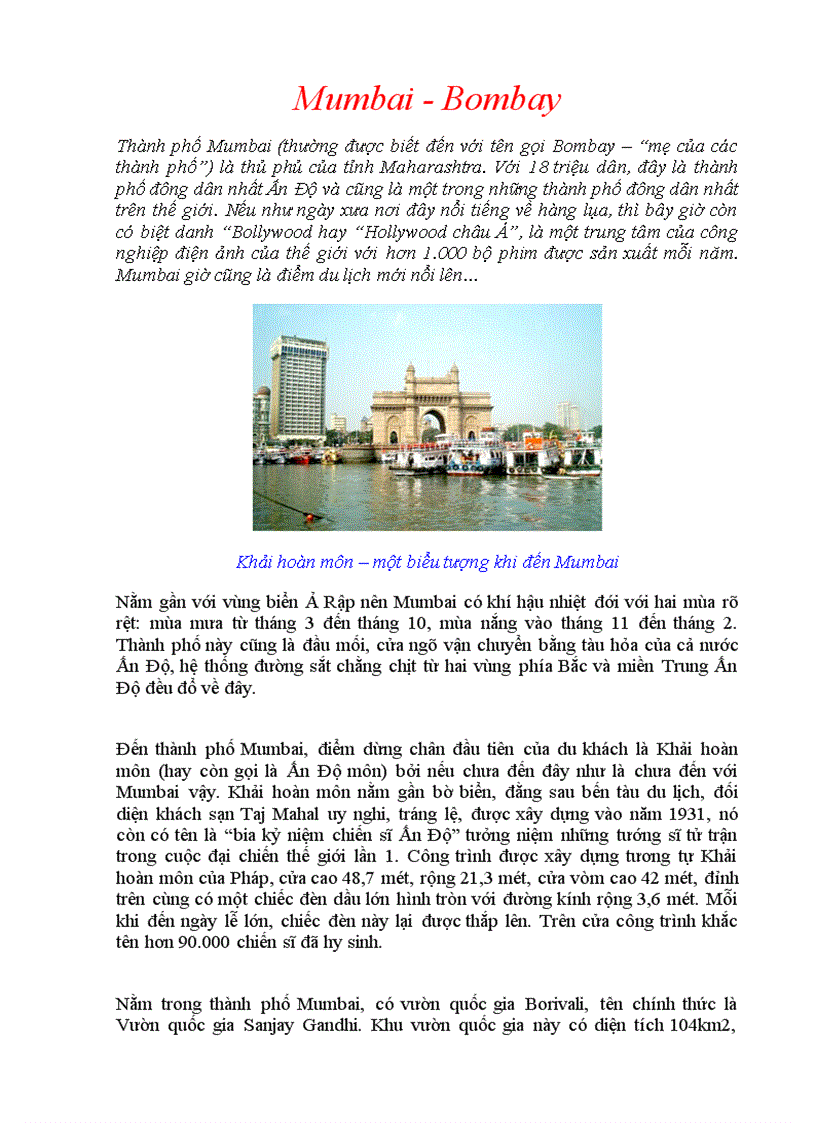 Mumbai Bombay