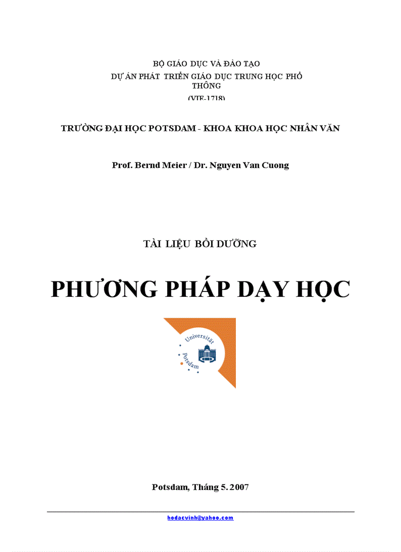 Tài liệu bồi dưỡng PPDH