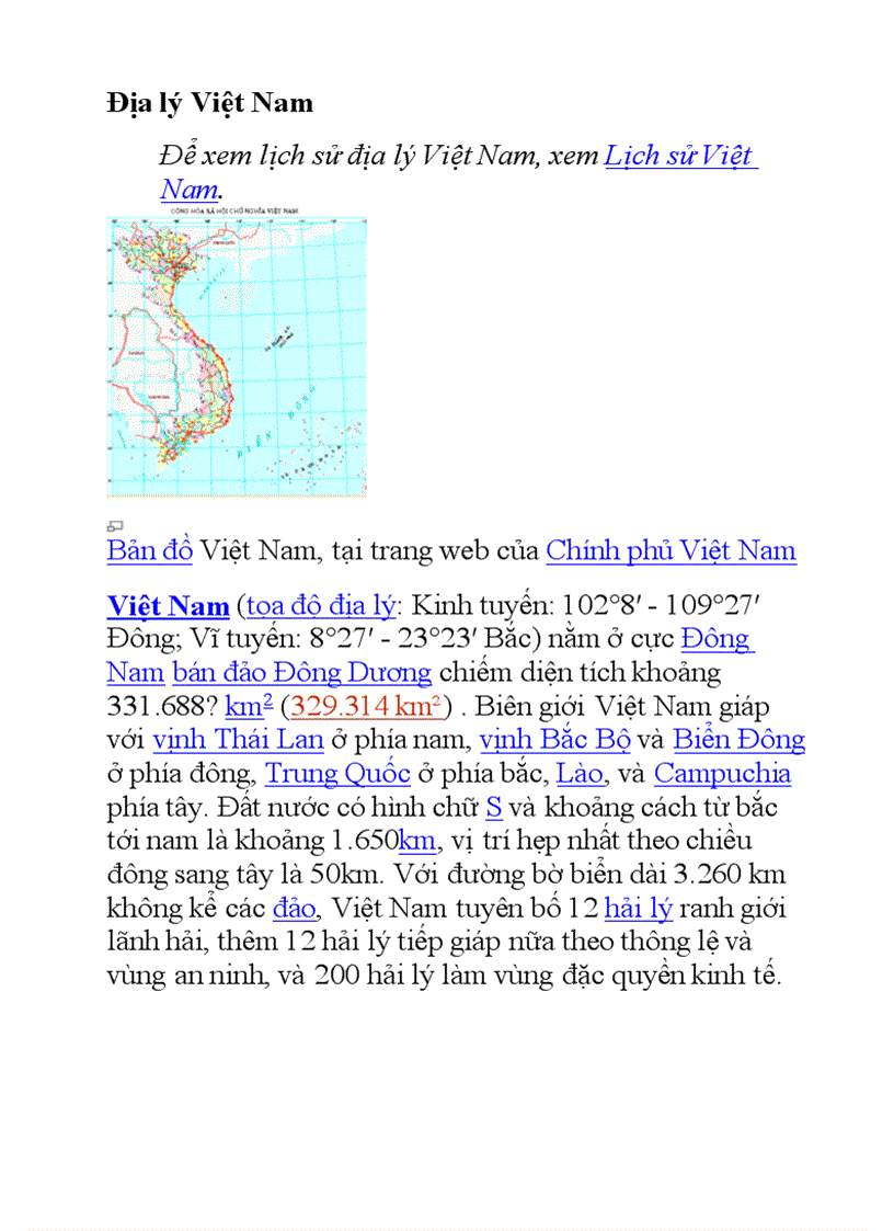 Địa lí Việt Nam