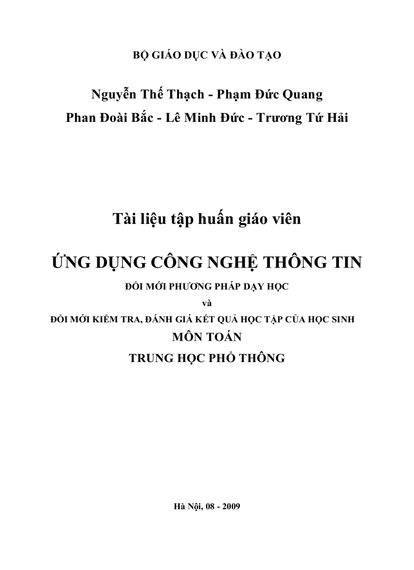 Ứng dụng CNTT đổi mới phương pháp dạy học