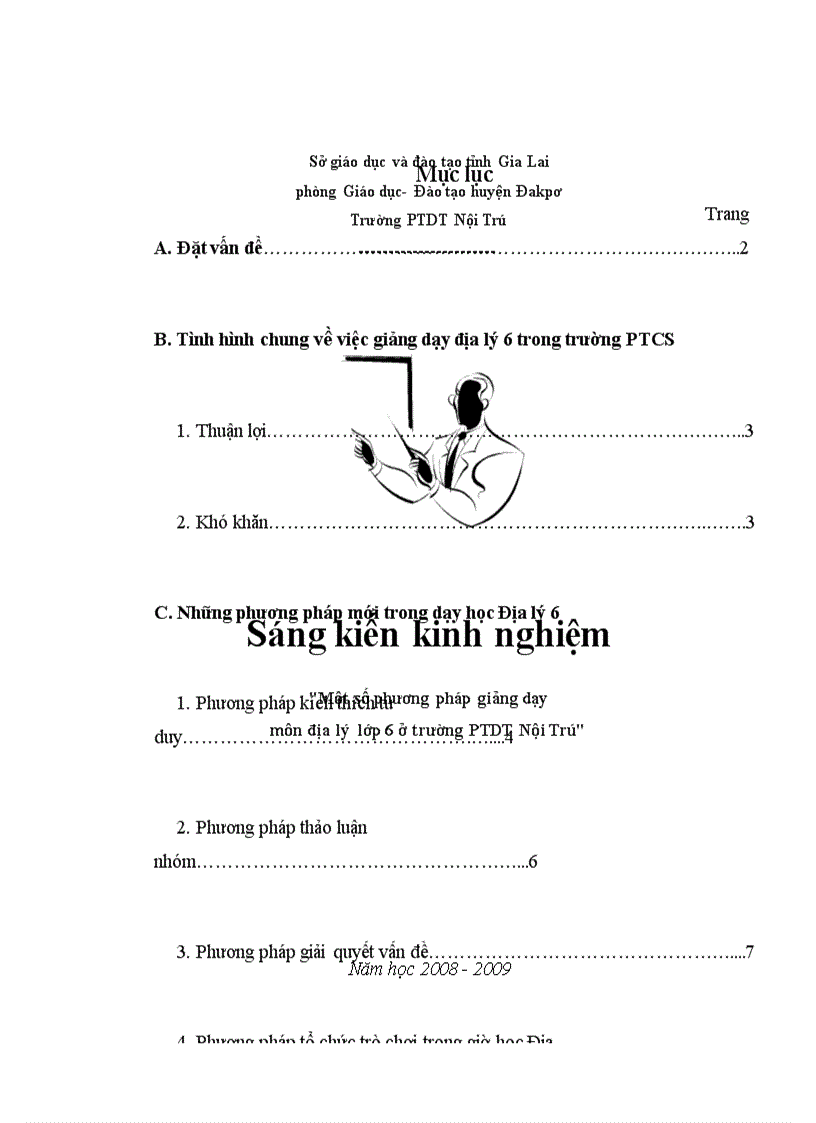 Một số phương pháp giảng dạy môn địa lý lớp 6