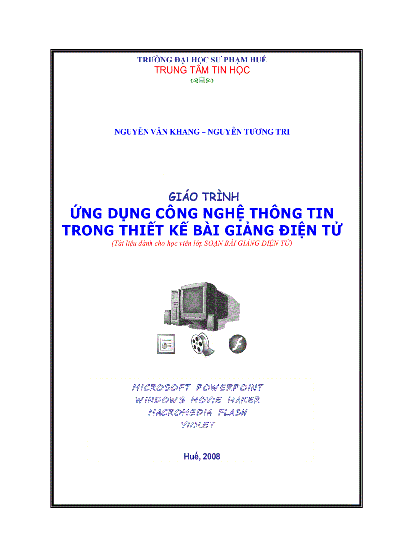 Ứng dụng CNTT trong thiết kế bài giảng điện tử