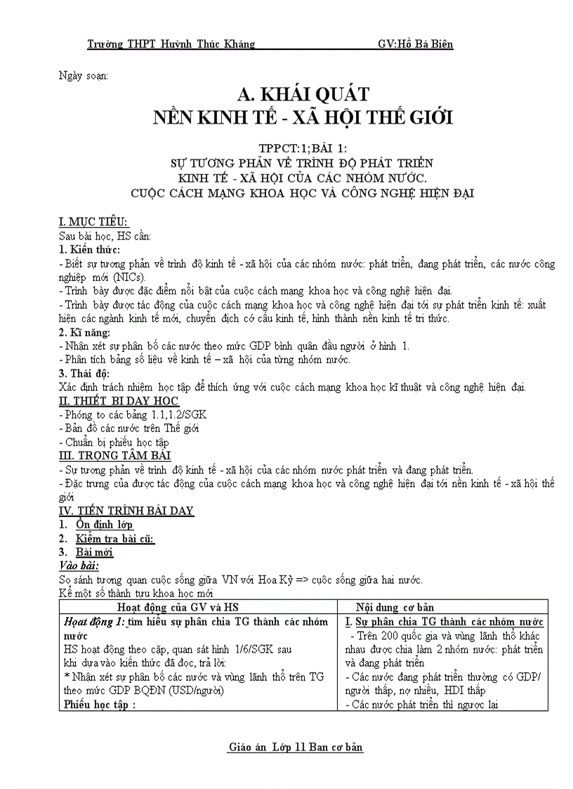 Giao an dia 11 co ban