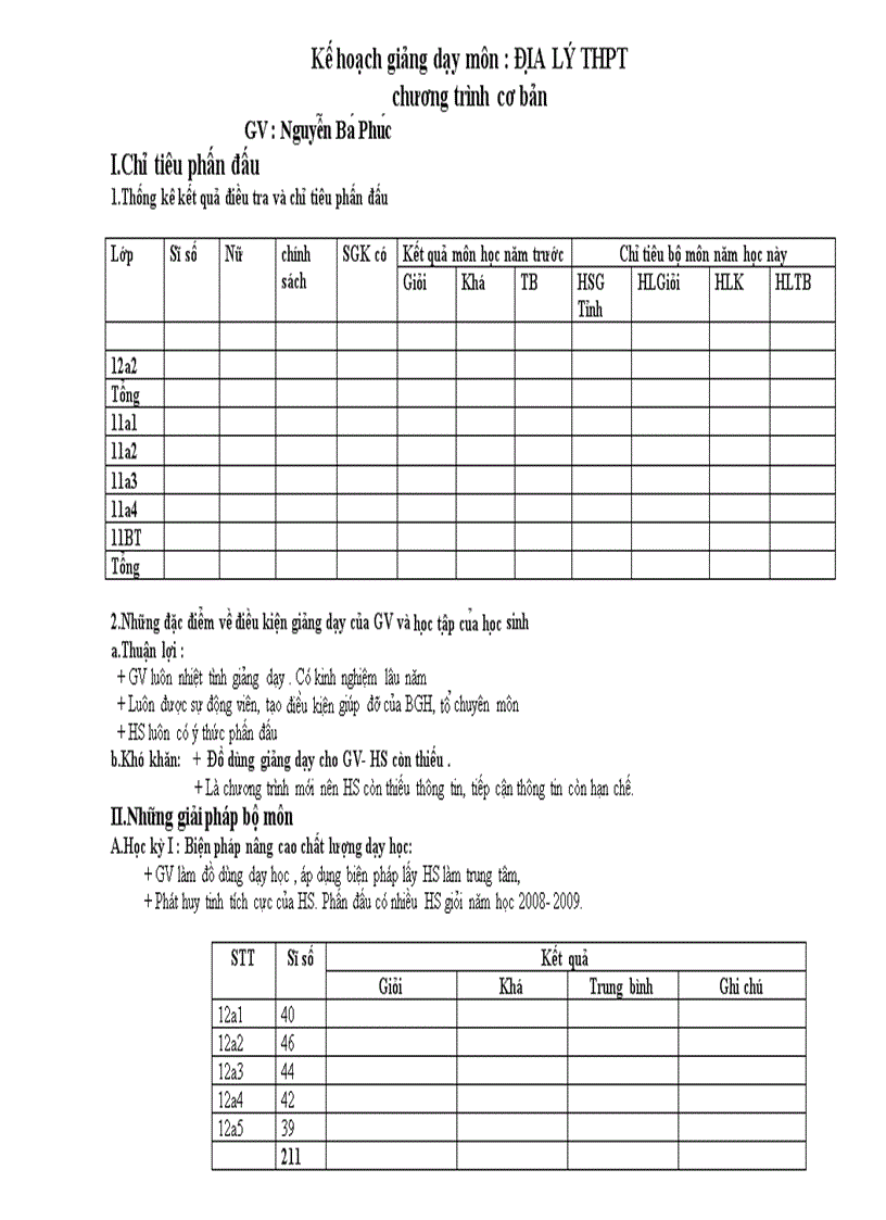 Kh gd địa 11 12 hay