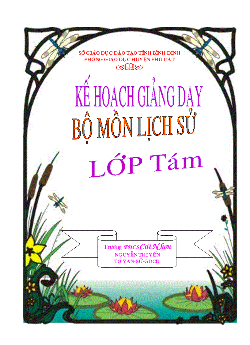 Mẫu bìa giáo án