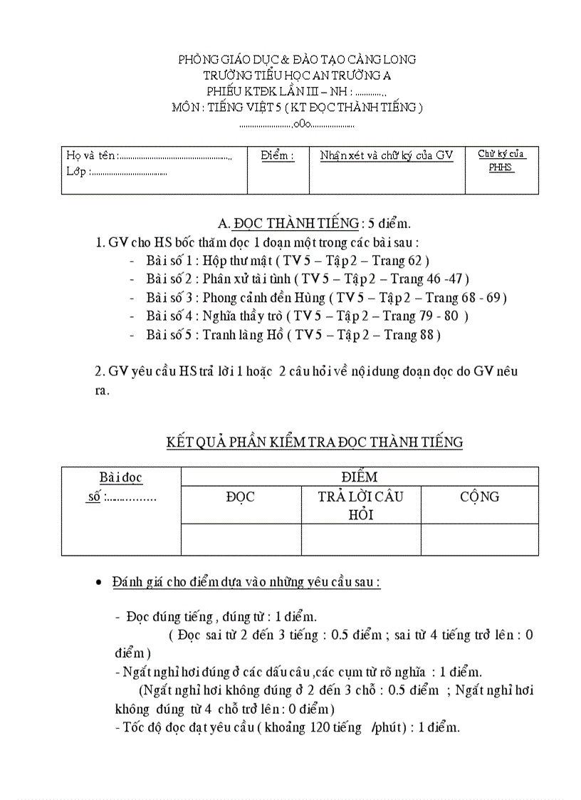 Đề thi GHKII khối 5