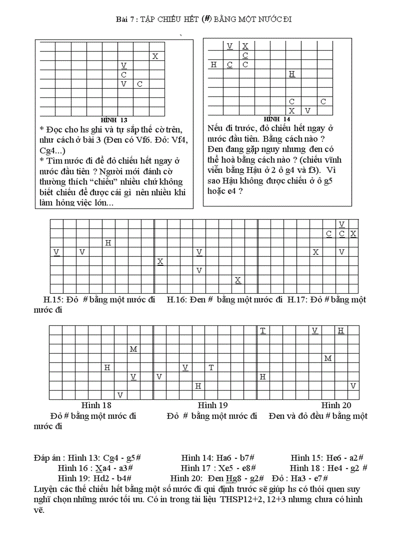 Bồi dưỡng cờ vua Bài 7