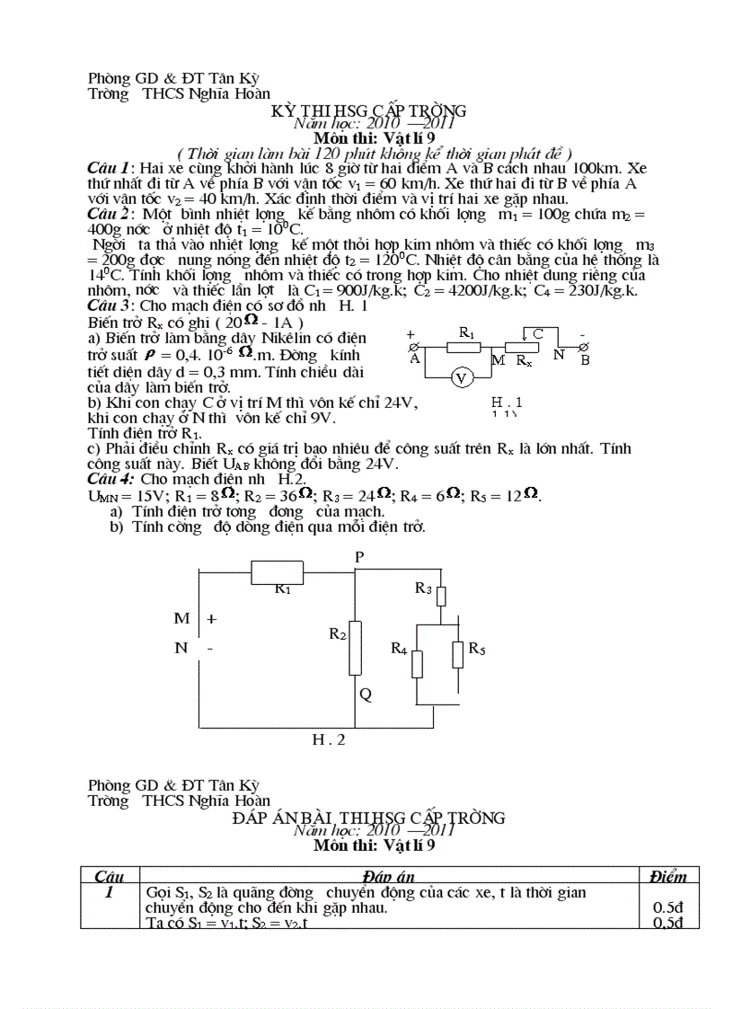 De thi hsg truong li 9 09 10