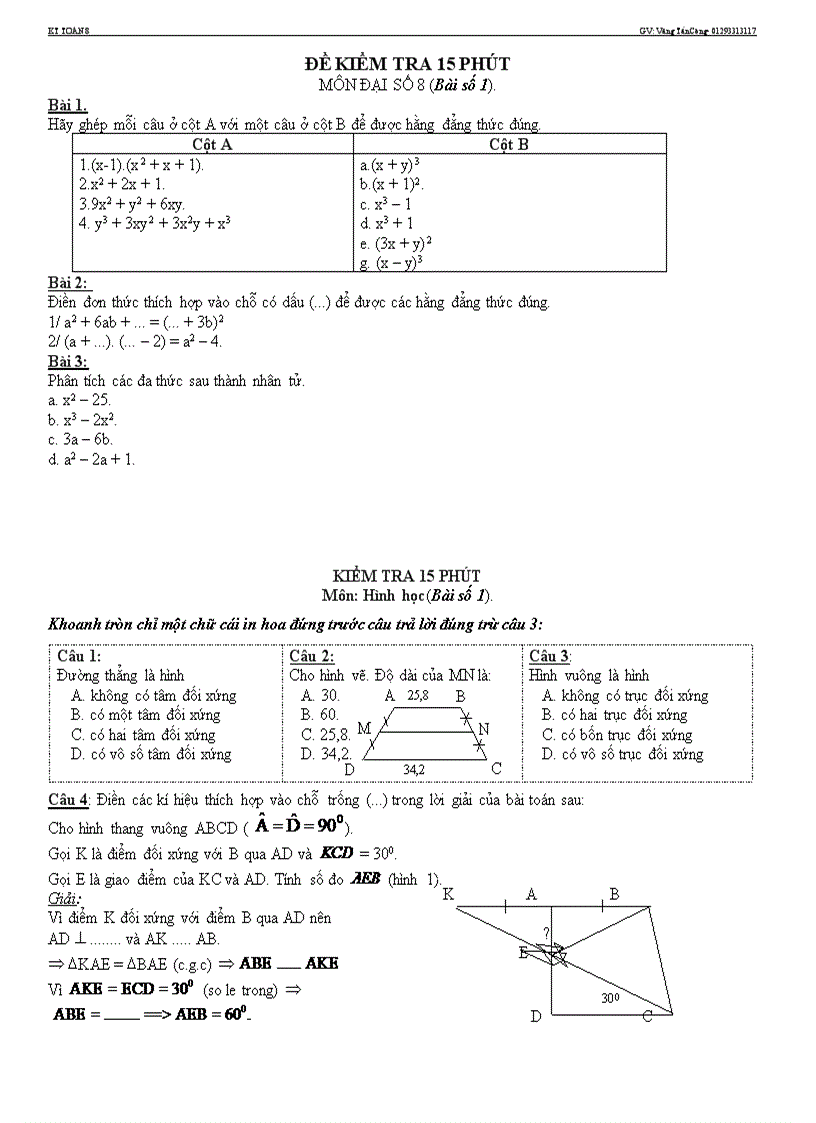 Bộ đề kt t8