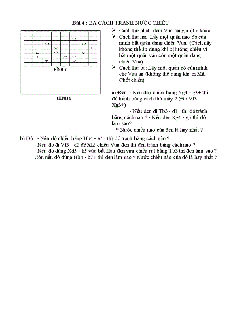 Bồi dưỡng cờ vua bài 4