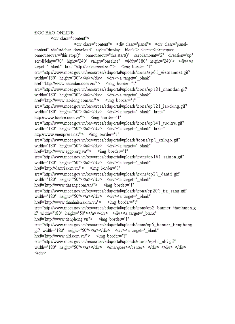 Code Đọc báo Online có logo chạy lên