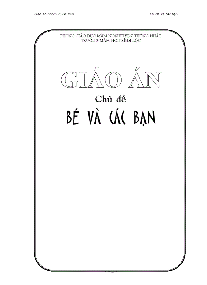 CĐ bé và các bạn 24 36 tháng