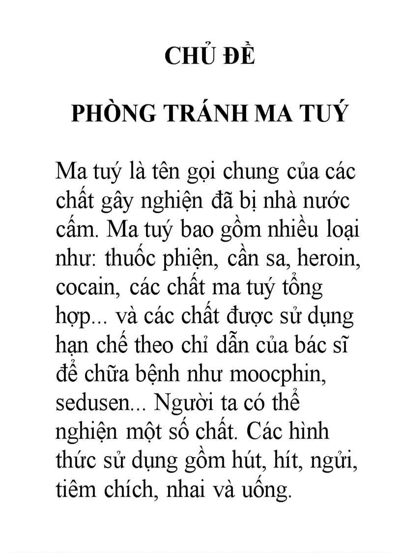 Chong ma tuy