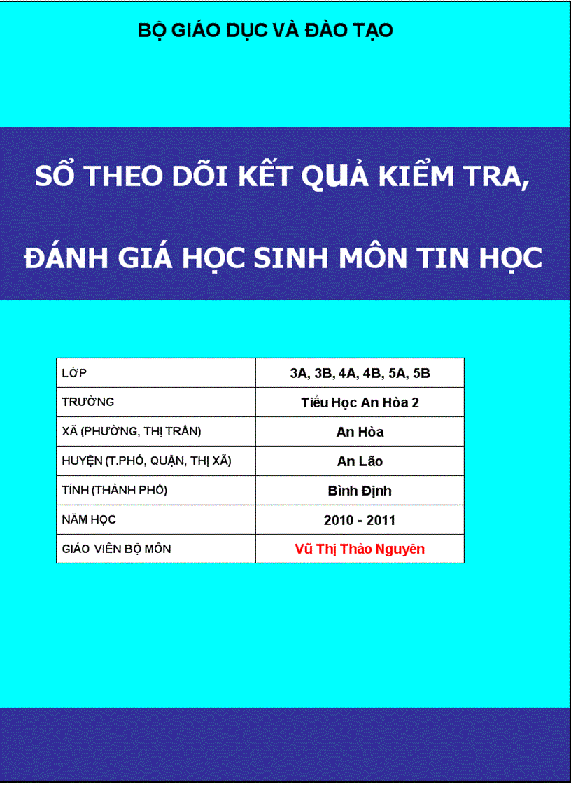 Bìa sổ điểm