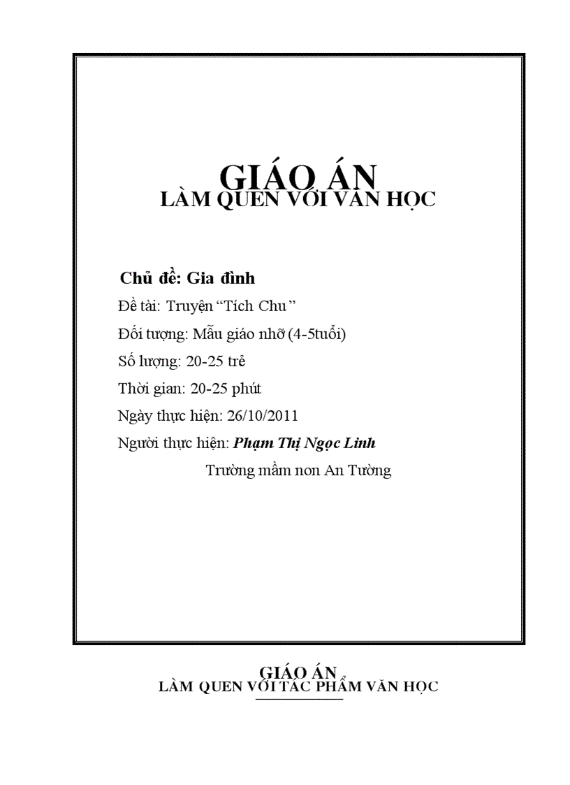 Giáo án tích chu