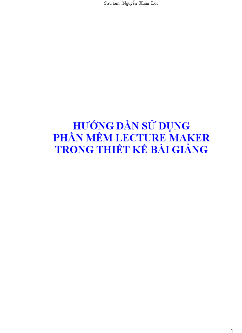 Hướng dẫn sử dụng lecture make