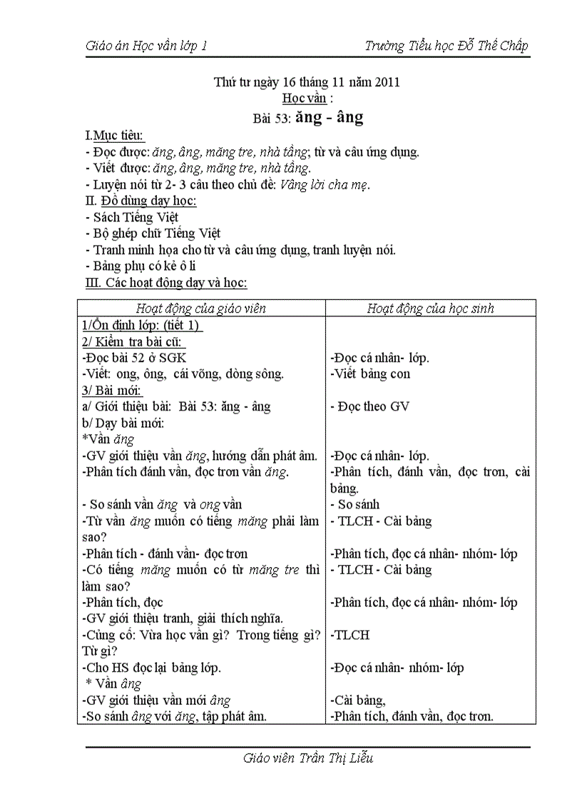 Học nần bài 53 ăng âng