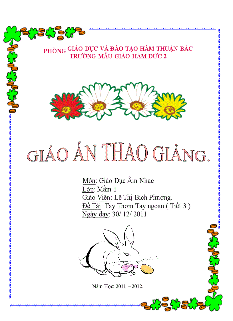 Giao án thao giảng gdan mâm 2012