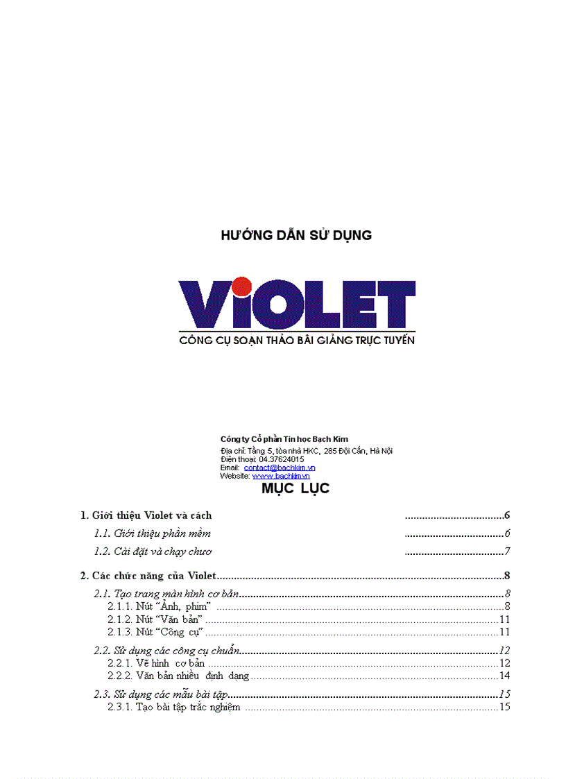 Hướng dẫn sử dụng PM Violet