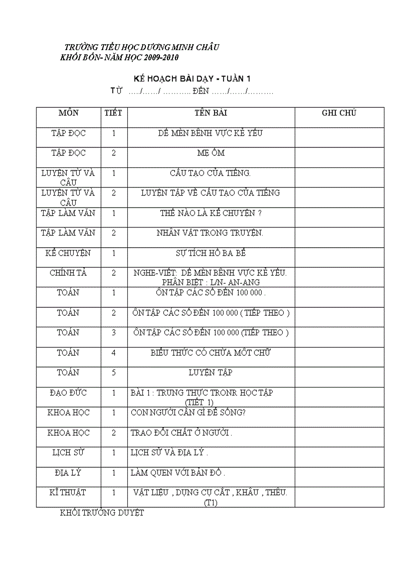 Ke hoạch tuan 09 10