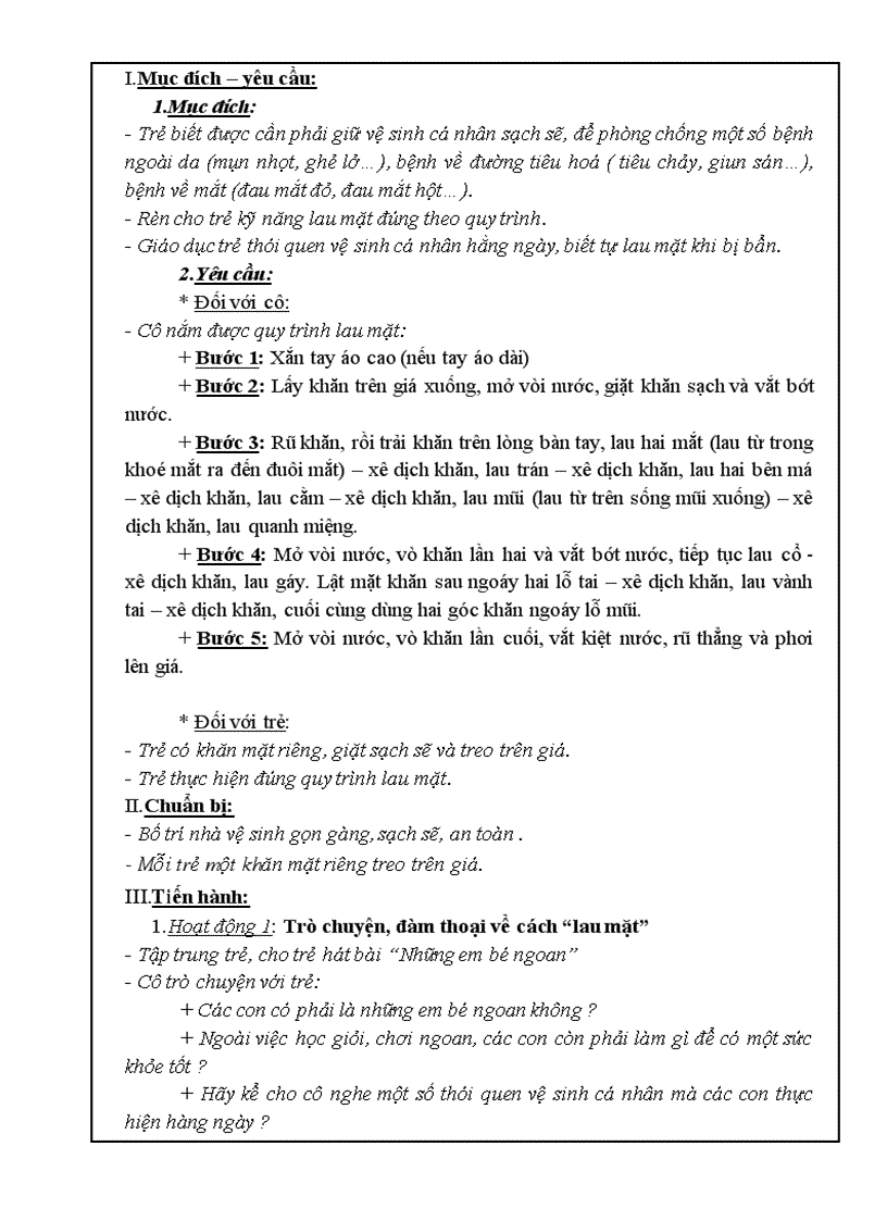 Giáo án Vệ sinh dinh dưỡng