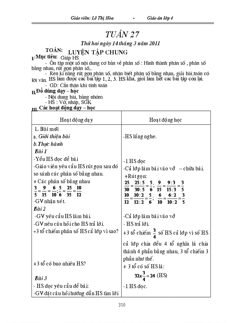 Giaoan lop 4T 27CKT KNS cả ngay