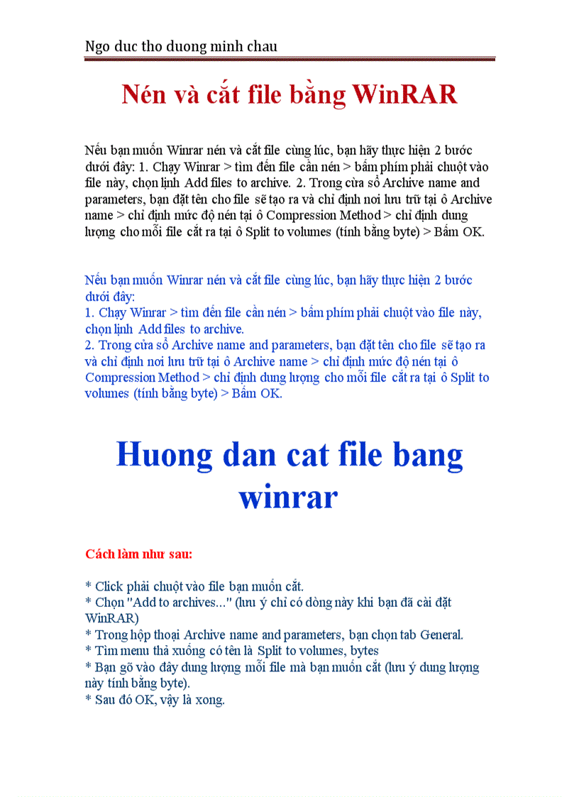 Huong dan cat file bang winrar