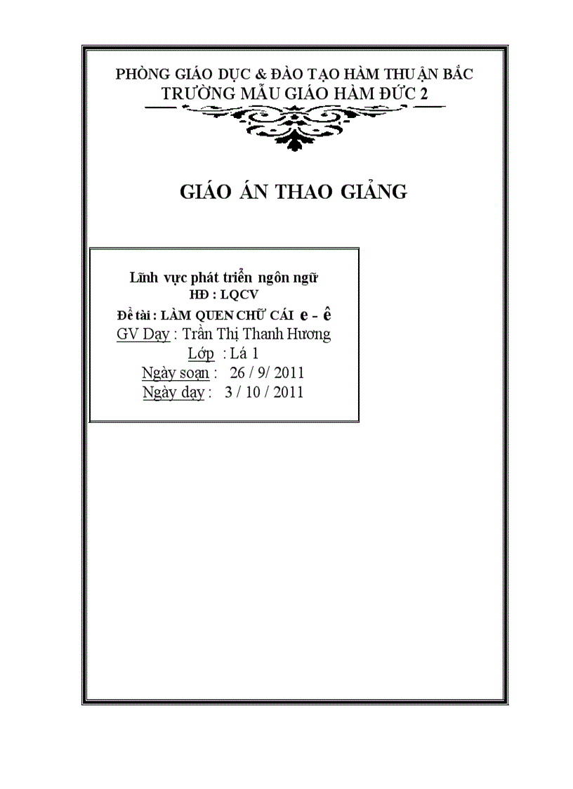 Giáo an thao giảng lqcv lá 2012