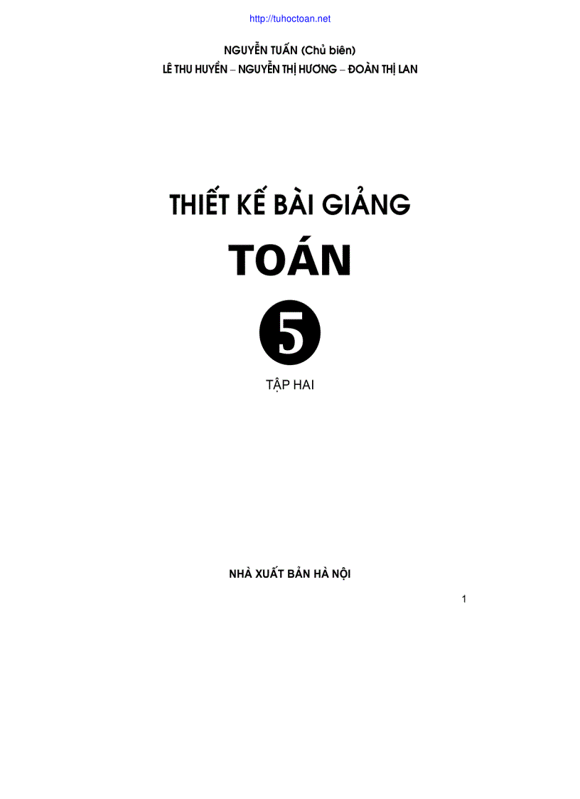 Giáo án Toán 5 Tập 2